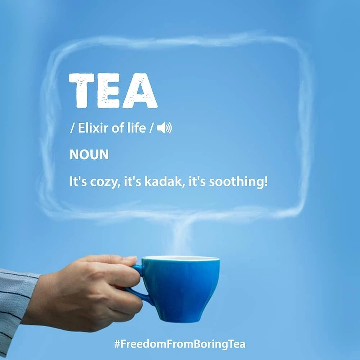 Tea & Chai Brands creative ad: Steam forms dictionary definition cloud