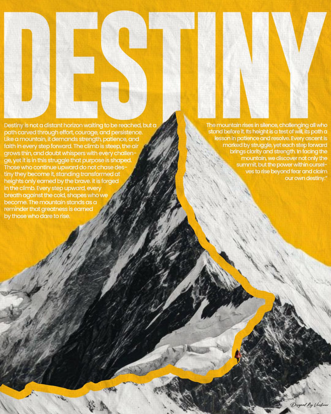 Instagram post: Highlighted path turns destiny into metaphor
