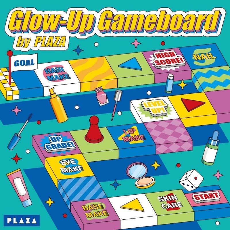 Instagram post: Gameboard reframed as colorful glow-up poster