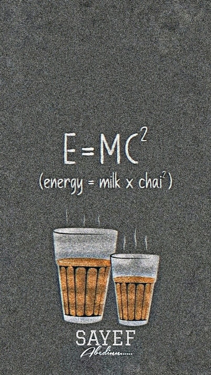 Tea & Chai Brands creative ad: E=MC² energy equals milk times chai