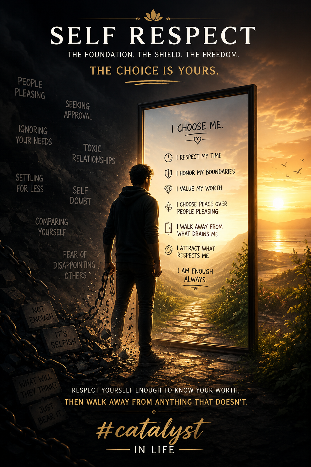 Story: Self-respect framed as a chosen path