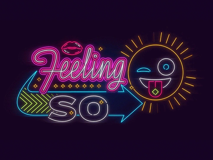Signage & Sign Makers creative ad: Playful neon lettering with smiling sun
