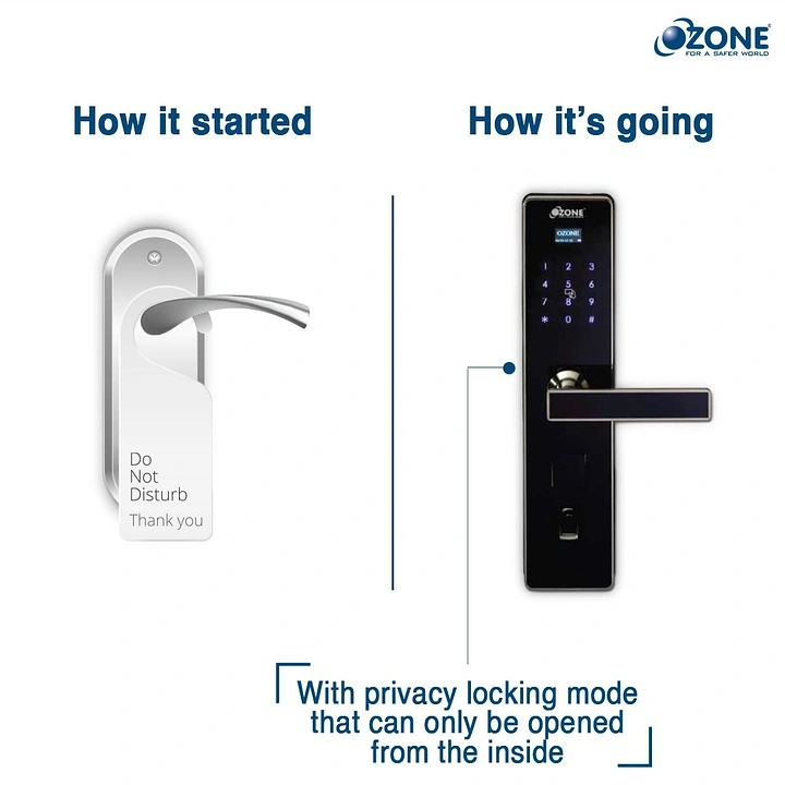 Locksmiths creative ad: 'How it started' meme: door hanger to smart lock