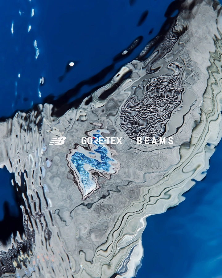 Waterproofing creative ad: Distinctive fluid-distortion material visual