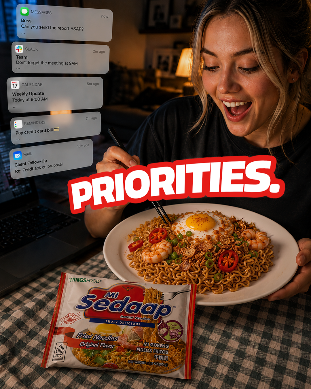Instagram post: relatable priority concept well executed