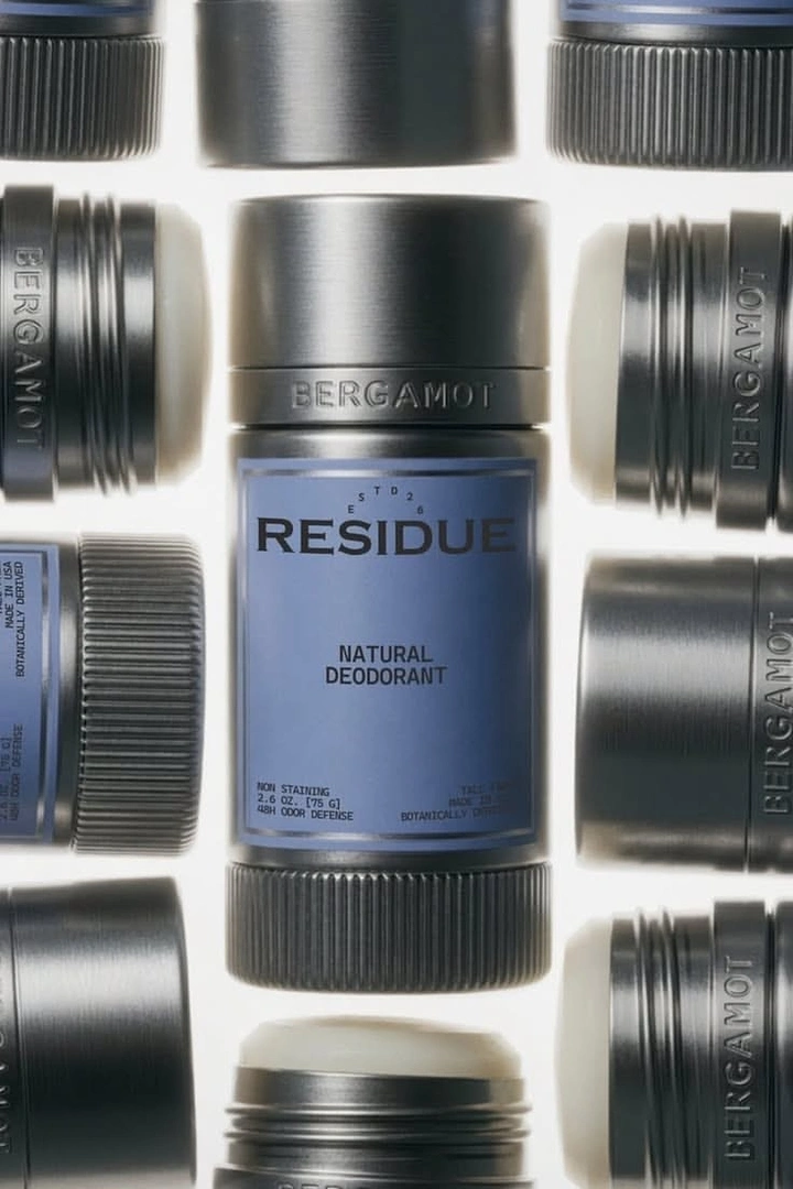 Deodorants & Antiperspirants creative ad: Caps surround product in memorable residue metaphor