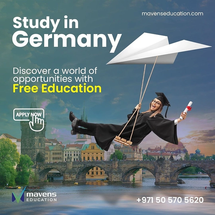 Study Abroad Consultants creative ad: Floating student creates opportunity metaphor