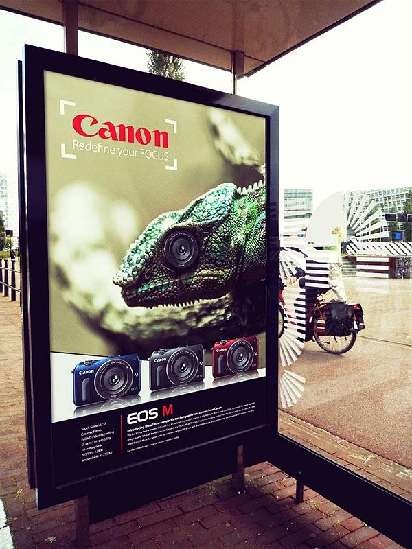Cameras & Camera Stores creative ad: Chameleon visualizes sharp focus