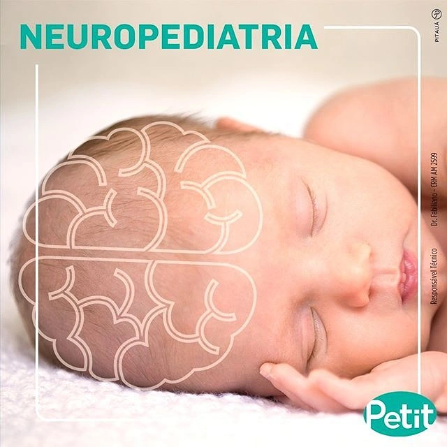 Pediatricians & Children's Clinics creative ad: Brain illustration integrated with sleeping baby