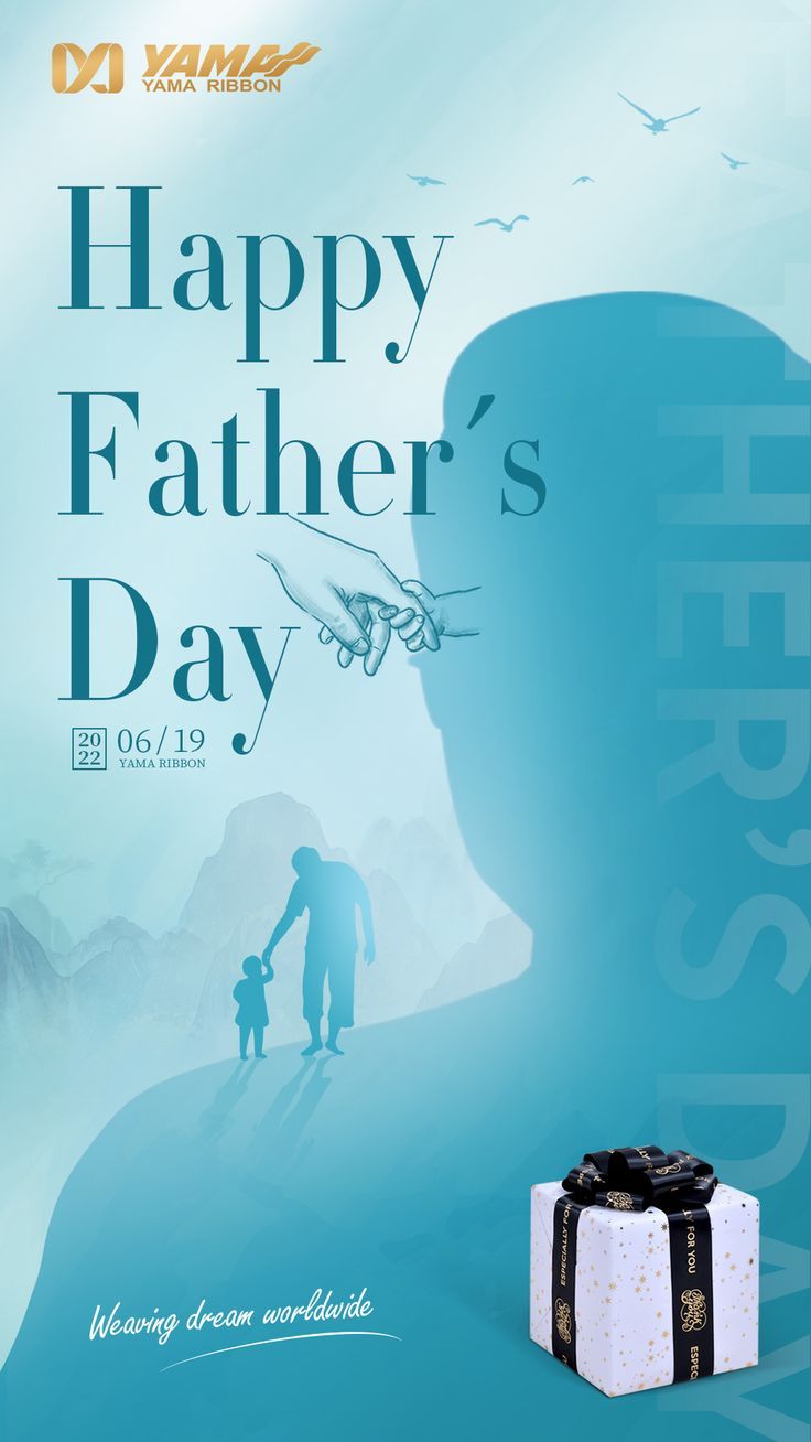 Father and child walking inside a large parent silhouette
