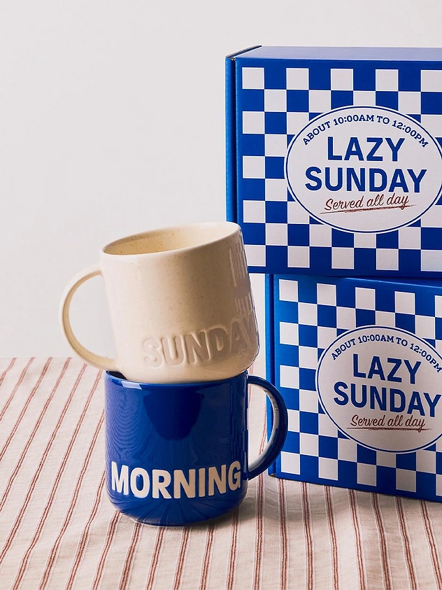 Tumblers, Flasks & Drinkware creative ad: Lazy Sunday lifestyle poster concept