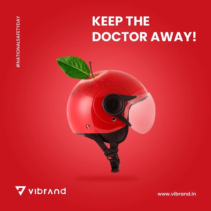 Helmets & Riding Gear creative ad: Apple pun links helmet to health