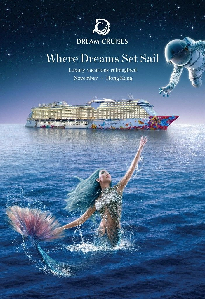 Cruises & Cruise Lines creative ad: Mermaid fantasy meets cruise advertising