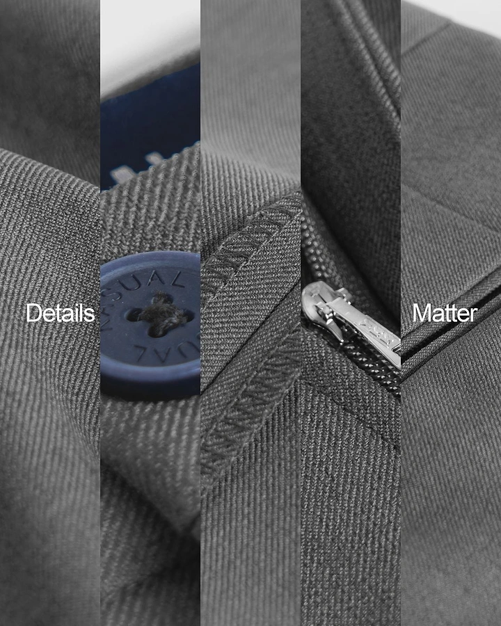 Tailors & Alterations creative ad: Fabric strips split 'Details Matter' composition
