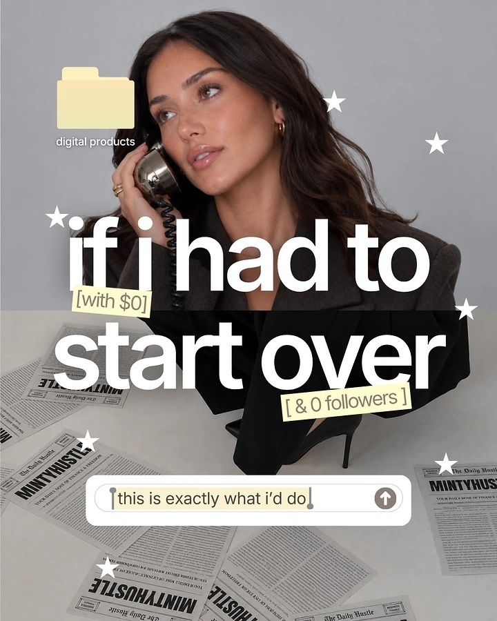Agency creative ad: Bold 'start over' hook with collage styling