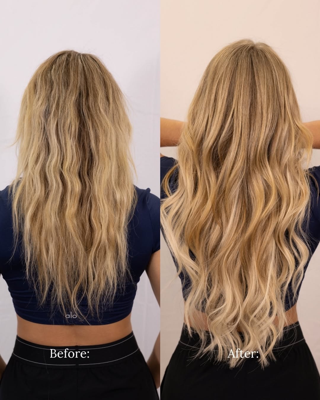Carousel: Poster of long balayage hair with bobby pins taped to a pink car hood, slide 9