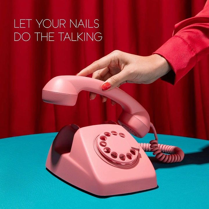 Nail Salons creative ad: Nails do the talking phone pun