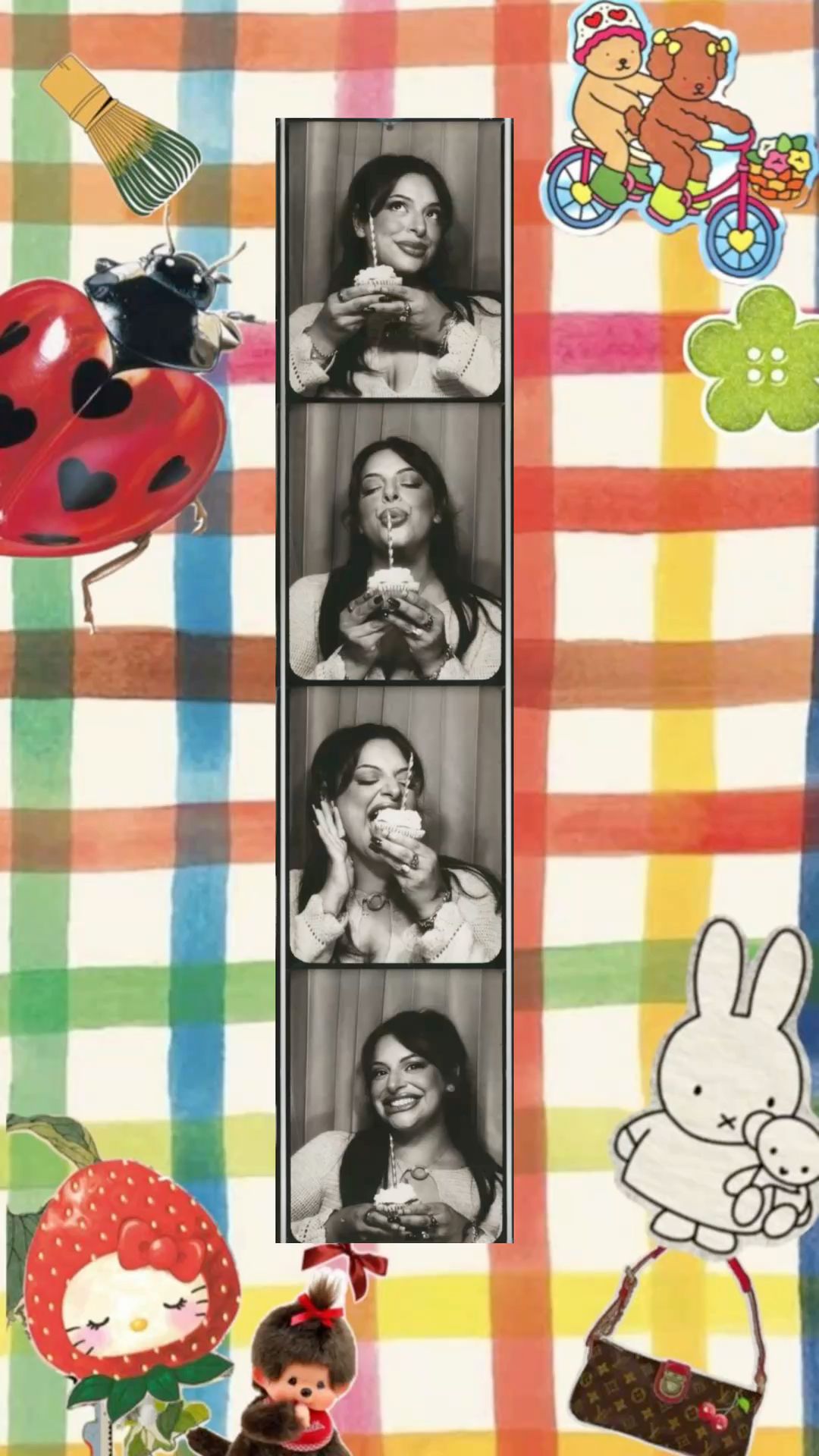 Story: Photo strips embedded in playful illustrated world