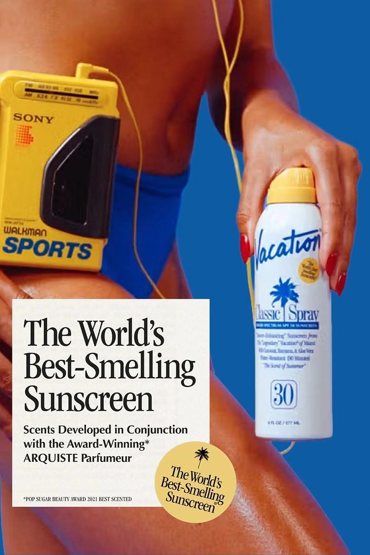 Sunscreen & Sun Care creative ad: Sunscreen framed through fragrance advertising