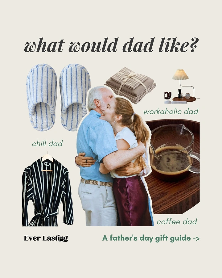 Father's Day creative ad: Dad personas gift guide in cutout collage