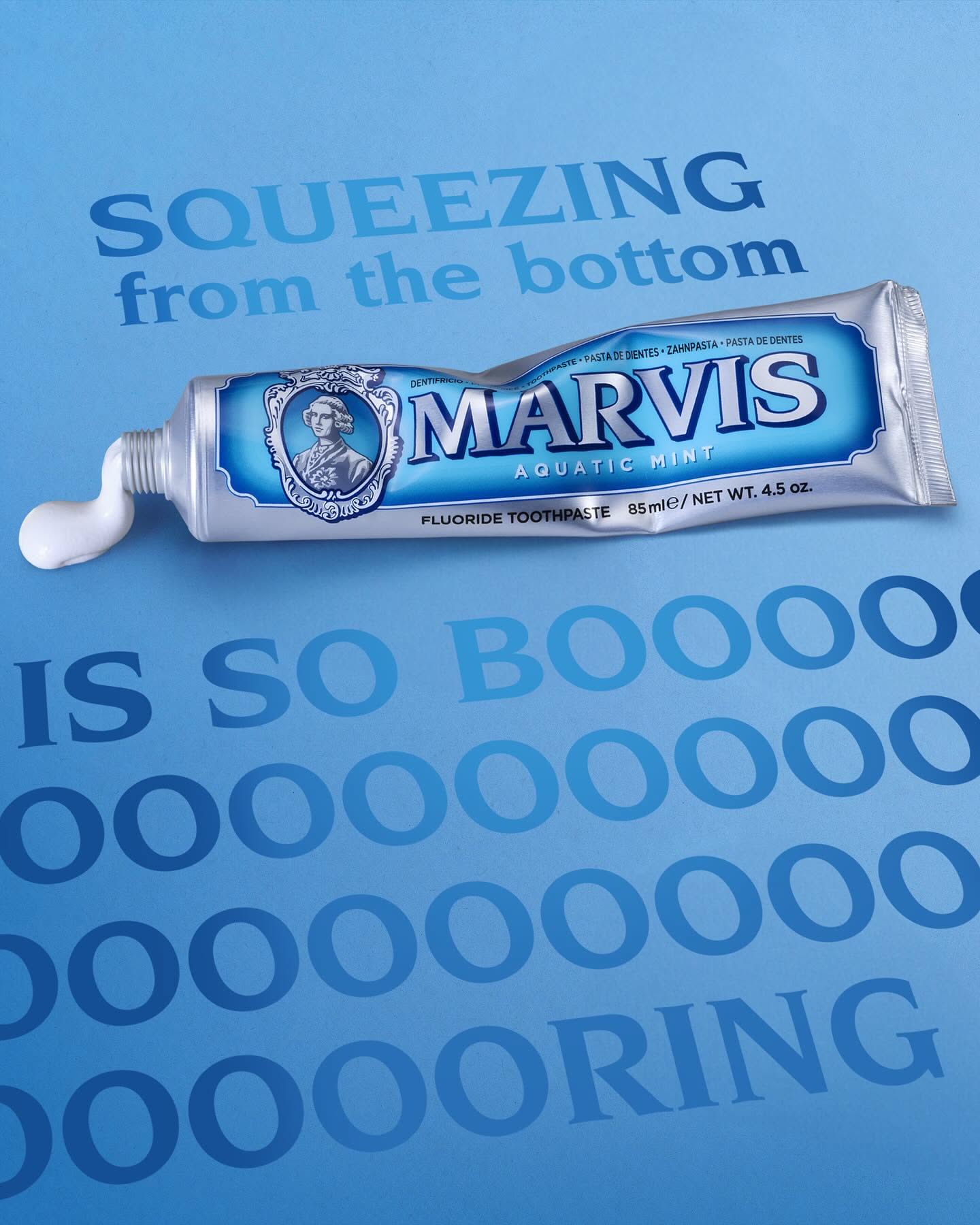 Instagram post: Witty copy critiques squeezing habits, slide 1