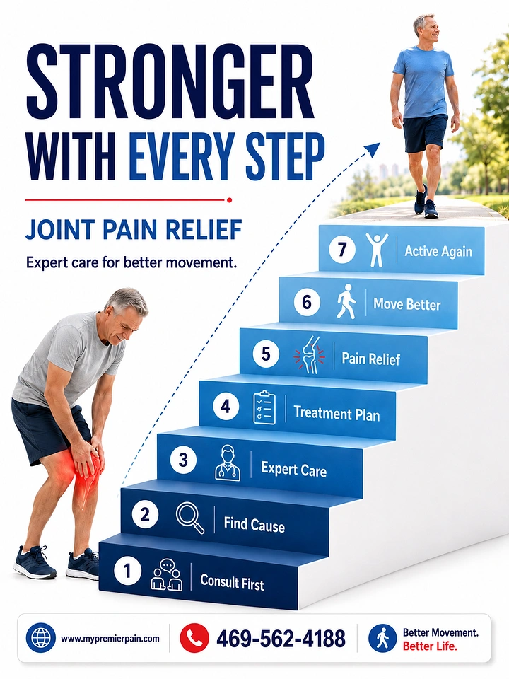 Pain Relief Brands creative ad: Treatment journey becomes staircase