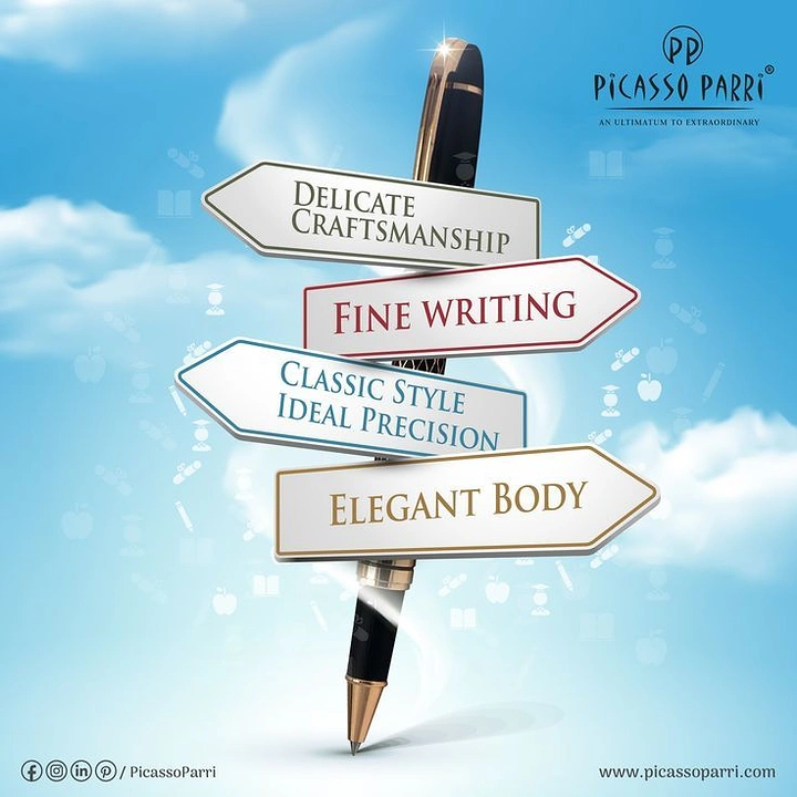 Pens & Writing Instruments creative ad: Signposts visualize product attributes clearly