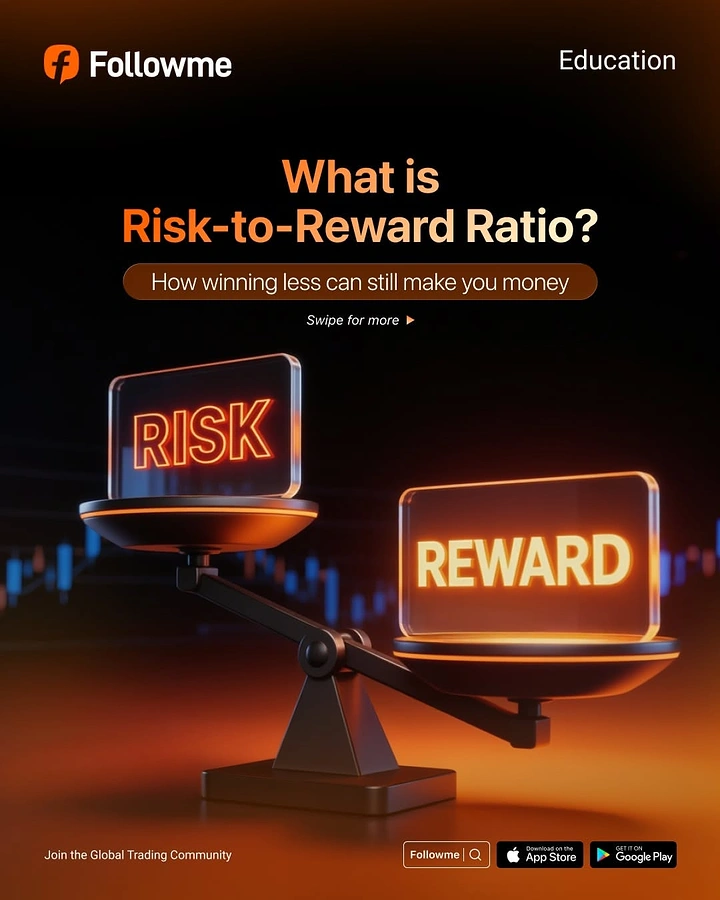 Stock Brokers & Investing creative ad: Risk vs reward balance scale metaphor