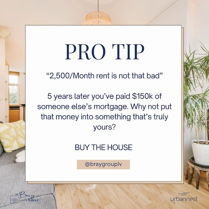 Mortgage & Home Loan Brokers creative ad: Rent-versus-own thought-provoking comparison