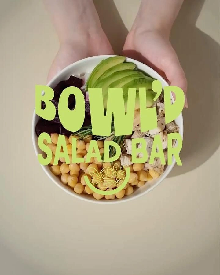 Salad Bars & Healthy Restaurants creative ad: Bowl pun with oversized typography