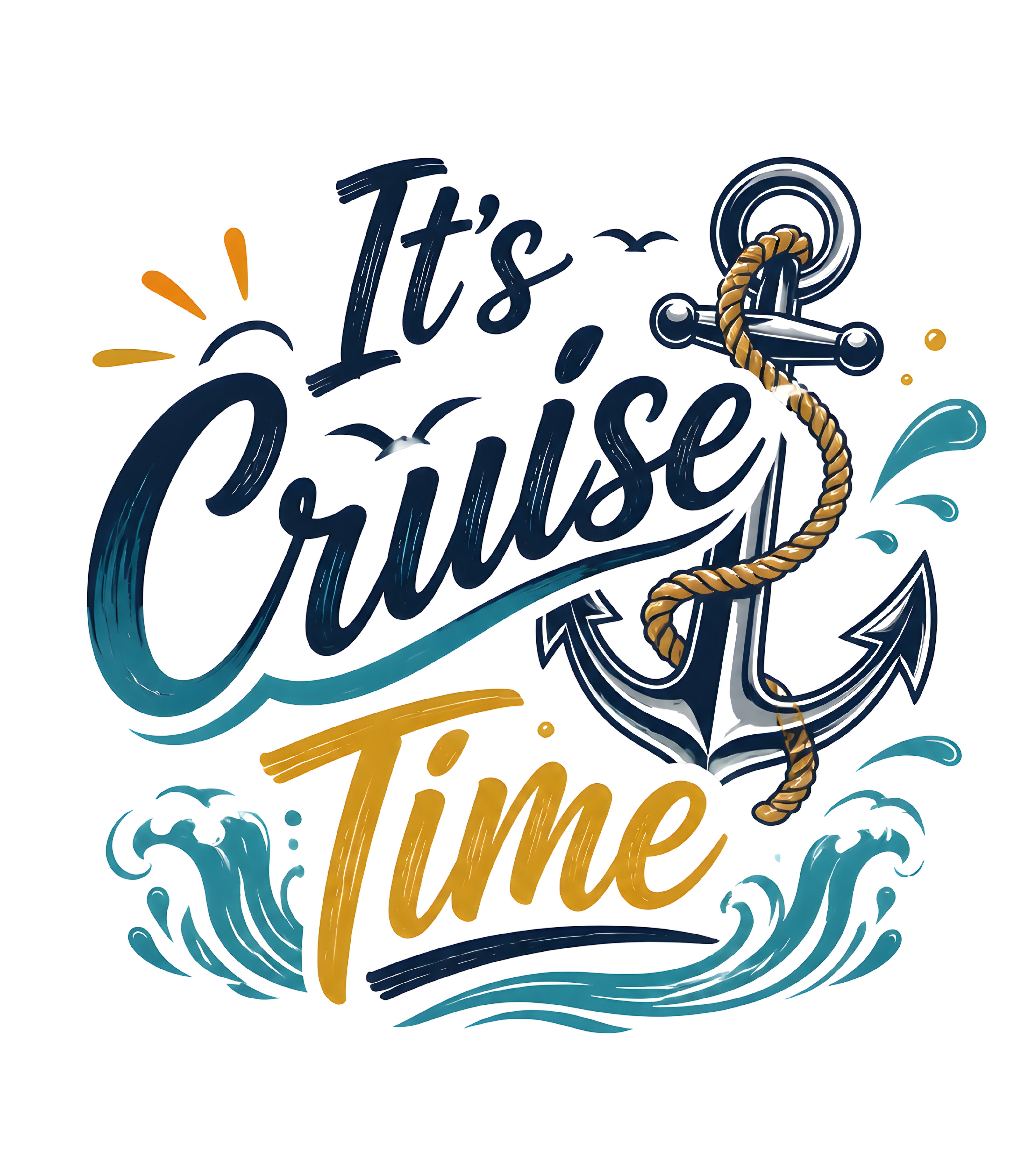 Instagram post: Expressive anchor-led cruise lettering