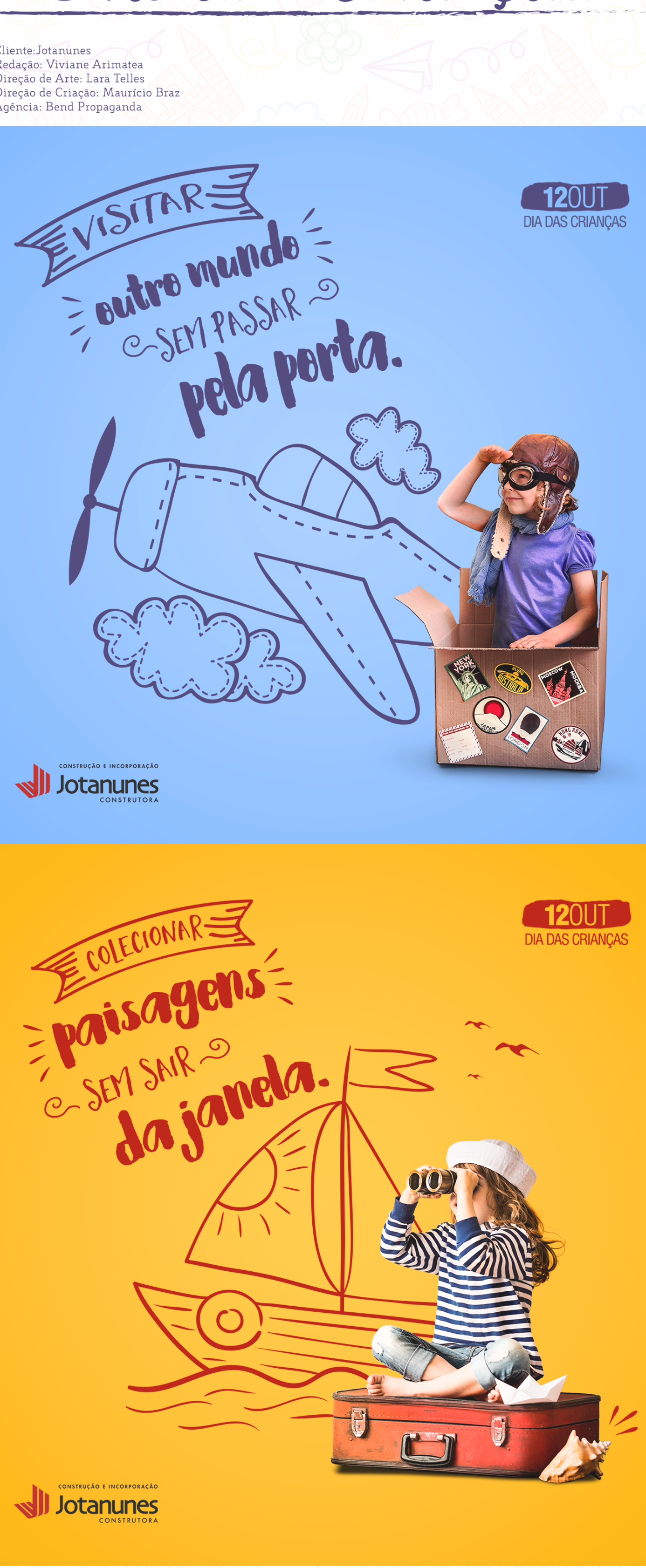 Kids playing pilot and sailor with doodled vehicles