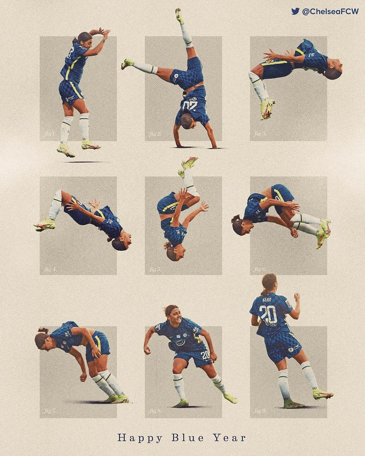 New Year creative ad: Nine-step sequence of a footballer's backflip celebration