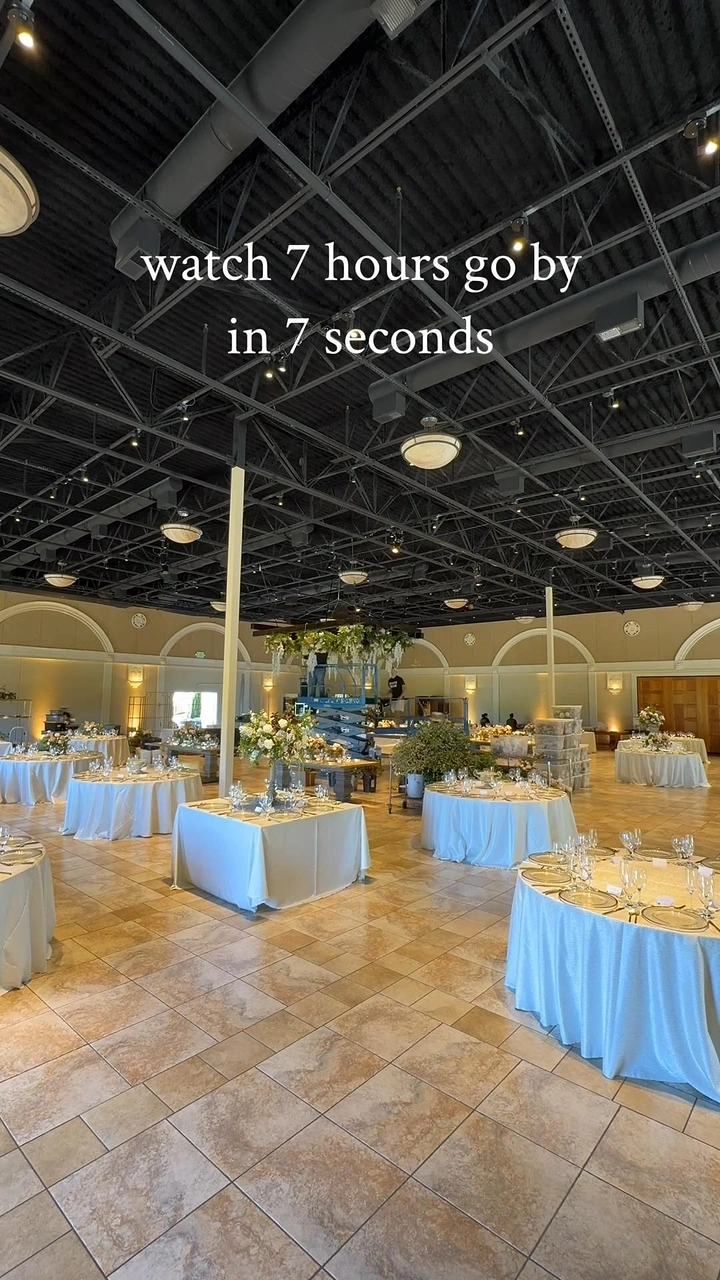 Banquet Halls & Venues creative ad: Witty 'seven hours in seven seconds' timelapse