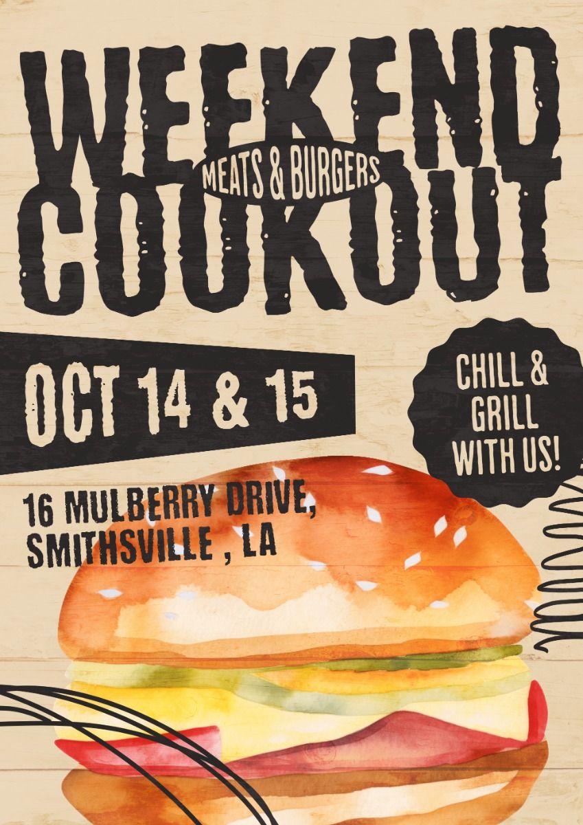 Story: Oversized type turns cookout into visual identity