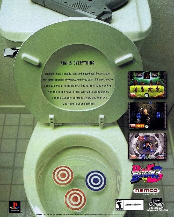 Gaming & Esports creative ad: Toilet targets: 'Aim is everything'