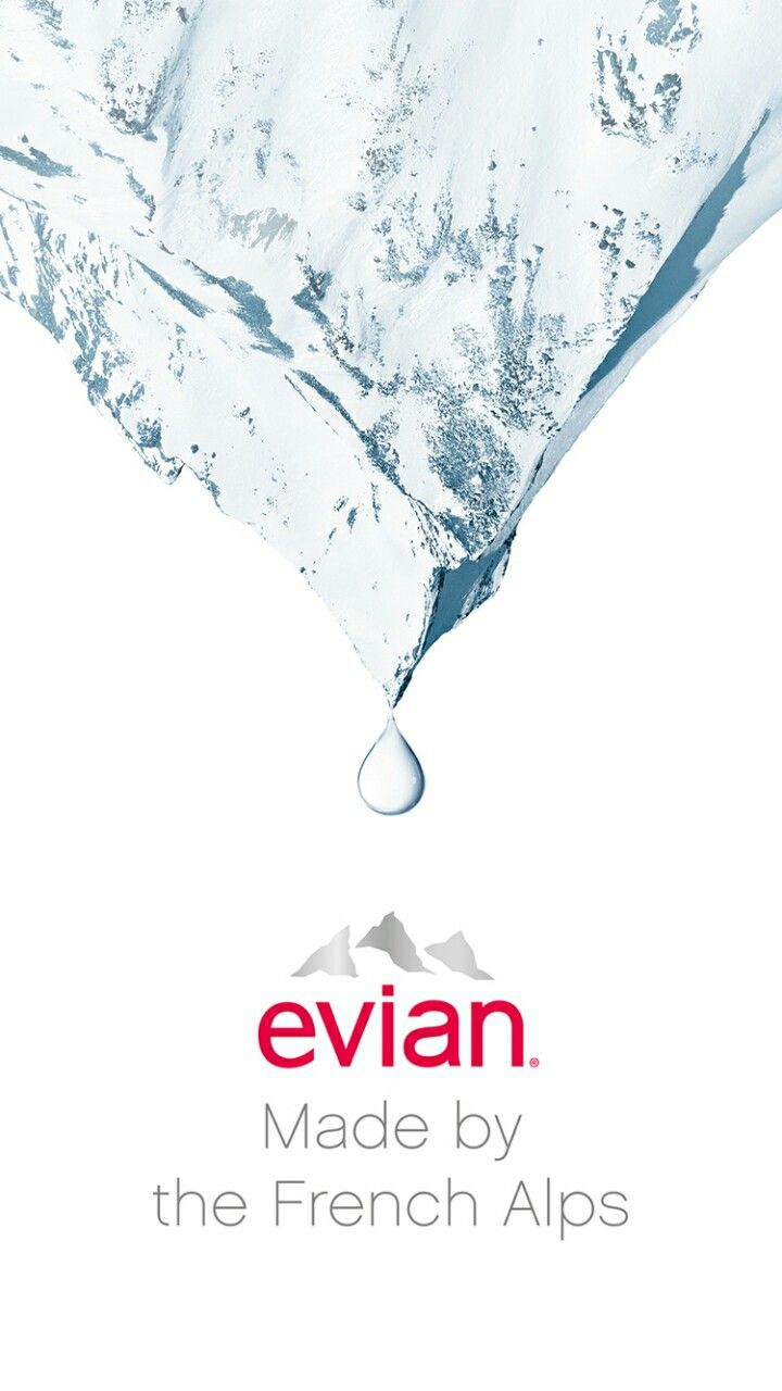 Story: Upside-down snowy Alpine peak dripping a single water drop