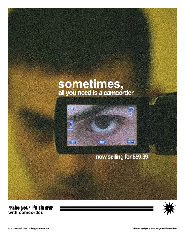 Instagram post: Camcorder screen becomes an eye