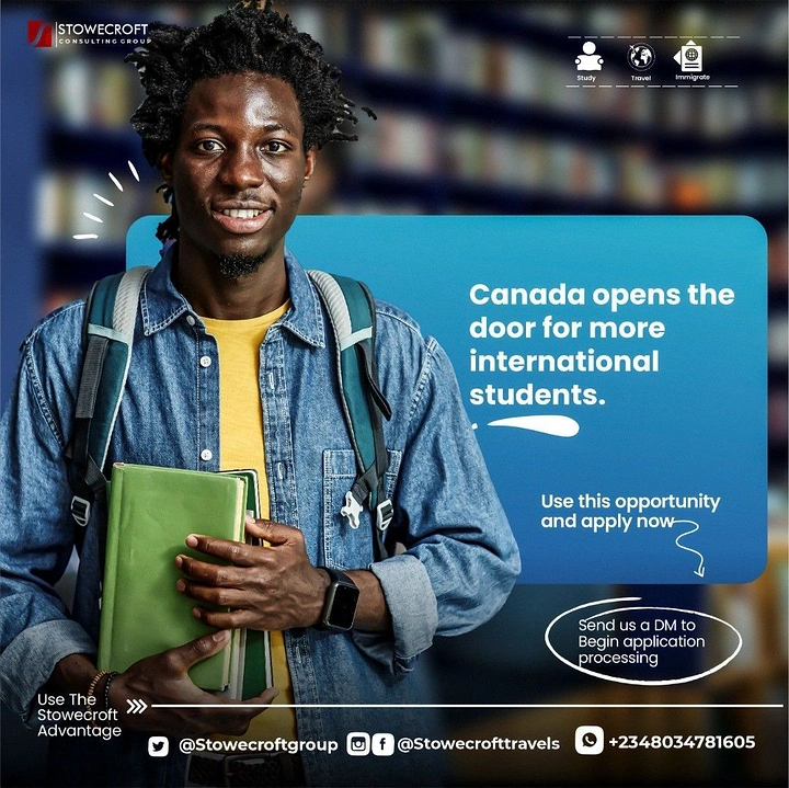 Study Abroad Consultants creative ad: Canada literally opens opportunity doors