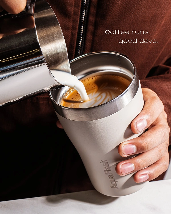 Tumblers, Flasks & Drinkware creative ad: Premium lifestyle product presentation