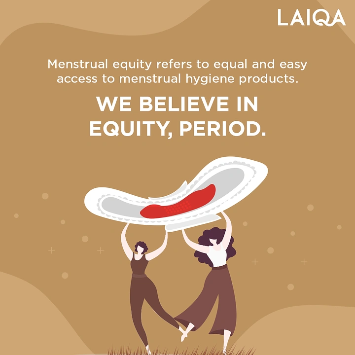 Period Care & Feminine Hygiene creative ad: Equity message with empowering pad metaphor