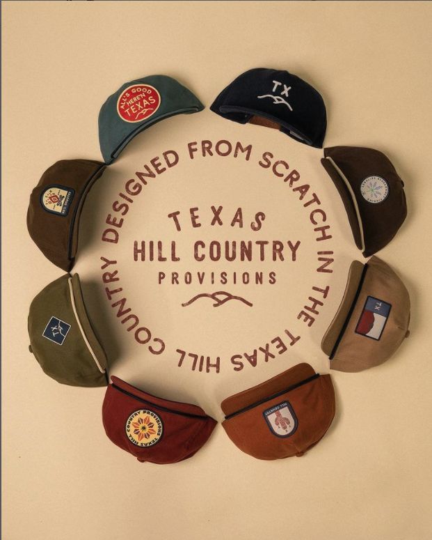 Instagram post: Circular hat arrangement supports brand story