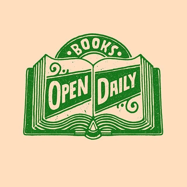 Bookstores creative ad: Open book doubles as 'Open Daily' sign