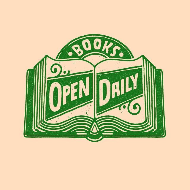 Open book doubles as 'Open Daily' sign