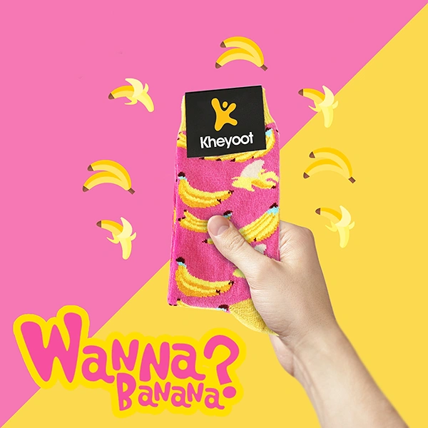 Socks Brands creative ad: Playful banana-themed sock pun