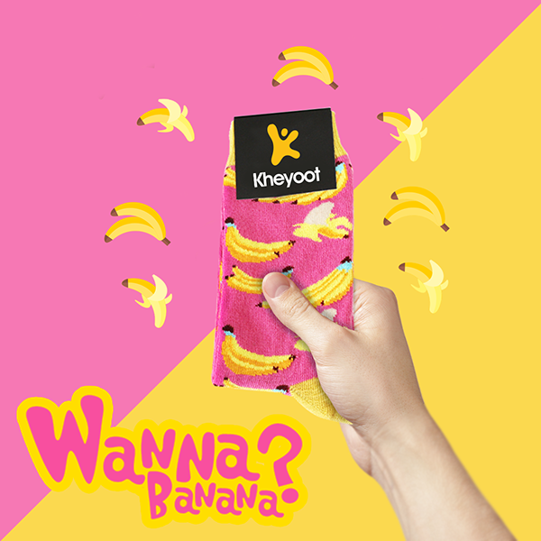 Instagram post: Playful banana-themed sock pun