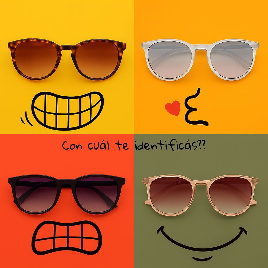 Instagram post: Sunglasses become doodled emoji faces