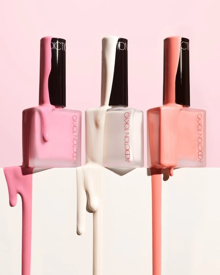 Nail Polish Brands creative ad: Bottles become dripping polish sculptures