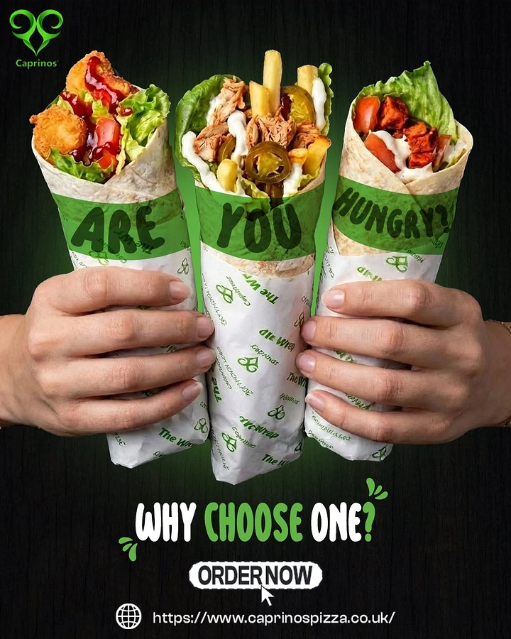 Arabic & Middle Eastern Restaurants creative ad: Multiple wraps support playful choice concept