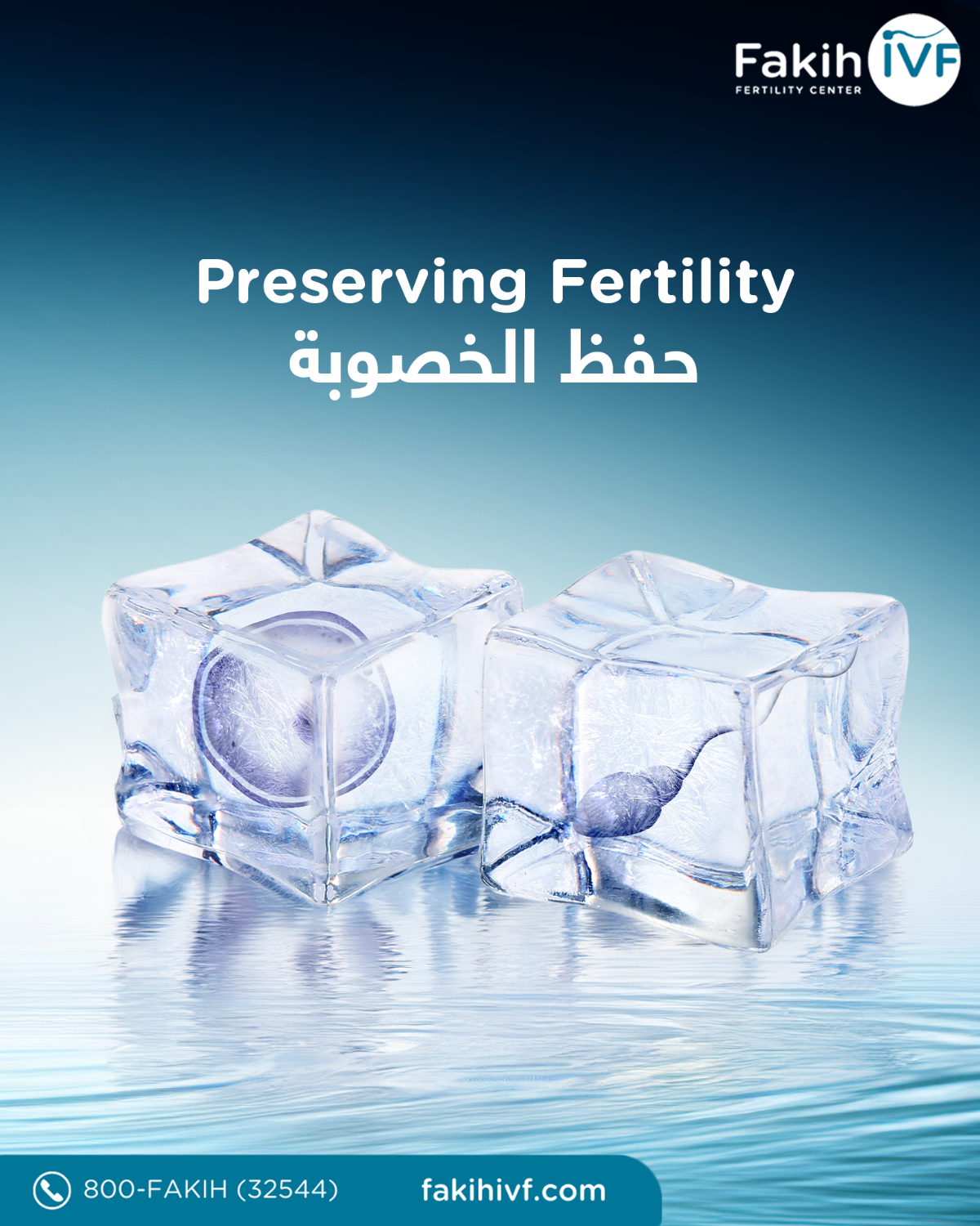 Instagram post: Egg frozen in ice cubes metaphor